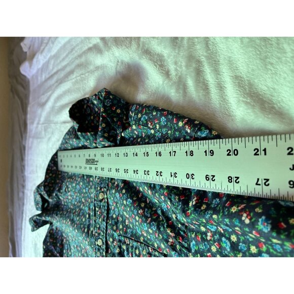 Ralph Lauren Mens Floral Short-Sleeve Button-Down Shirt Large Navy Multicolor - Picture 5 of 10